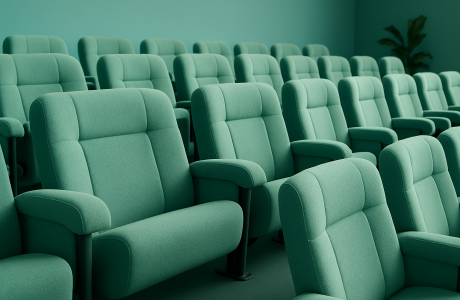 Перетяжка и ремонт мебели для кинотеатра