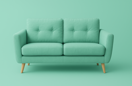 Перетяжка двухместных диванов