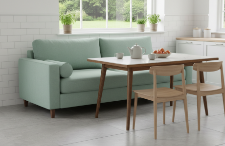 Перетяжка кухонного дивана